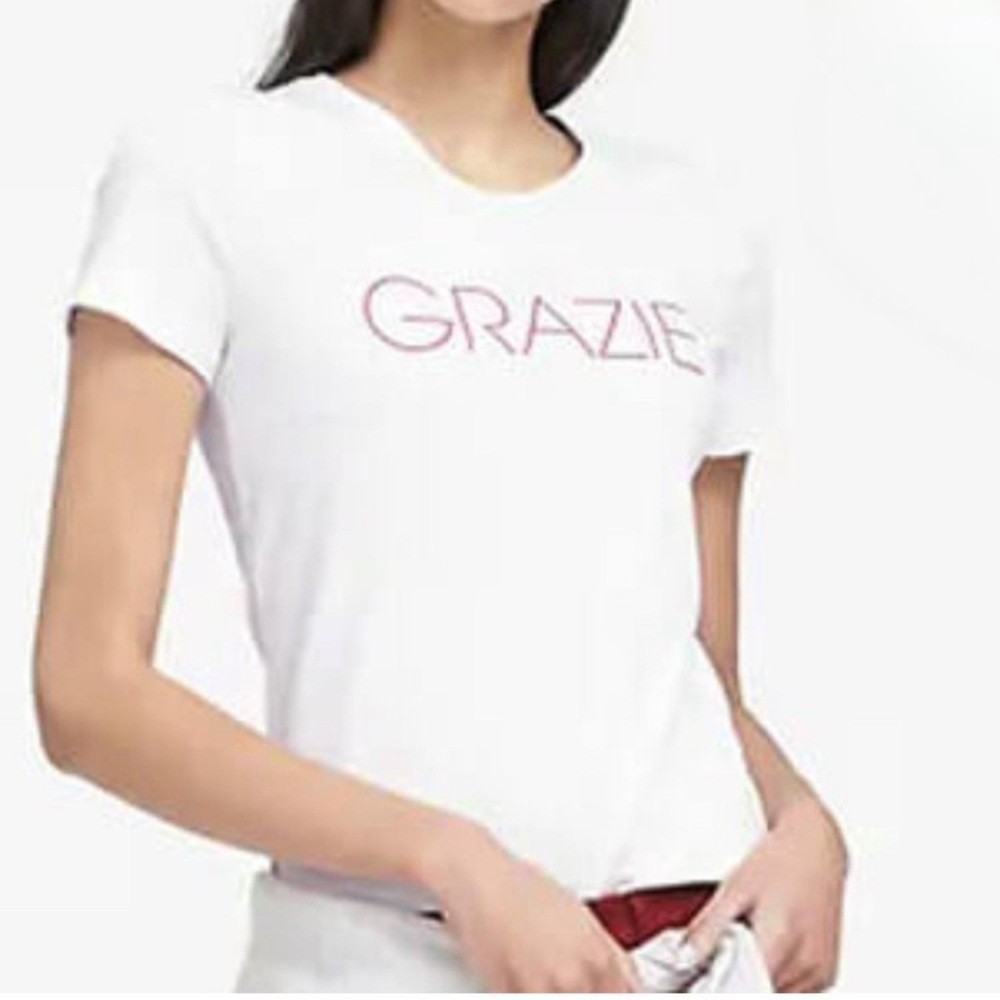 Banana Republic Grazie White T-Shirt Size S